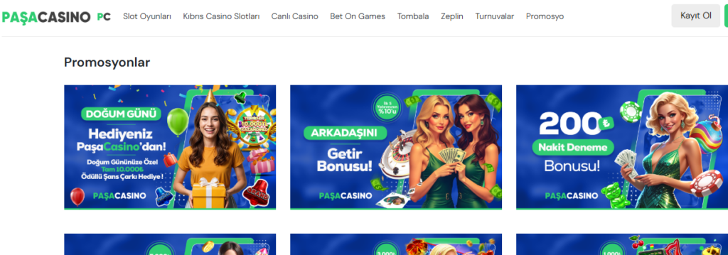 Paşacasino bonuslar